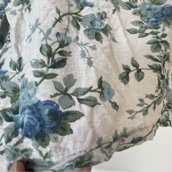 Vintage blue floral button up top size Xl / garden party, grandma floral - Picture 3 of 7